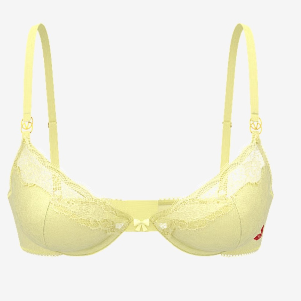 ✨ Victoria’s Secret ✨ NWOT Unlined Demi Silky Yellow Bra Size 36C